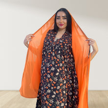 Load image into Gallery viewer, SUNSET AMBER BLACK LULU SLEEVELESS MATERNITY AND NURSING GOWN
