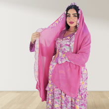 Load image into Gallery viewer, MAITHA VINTAGE PINK DOUBLE LAYERED MATERNITY AND NURSING GOWN WITH ZIPPER
