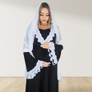 PRETTY IN BLACK MATERNITY MAXI AND SWADDLE BLANKET SET
