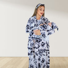 Load image into Gallery viewer, BLACK CURRENT MATERNITY MAXI AND SWADDLE BLANKET  SET
