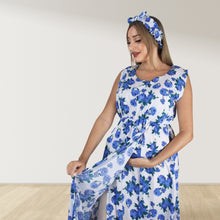 Load image into Gallery viewer, BLUE ROSES MOMMY AND ME 5 IN 1 LONG MATERNITY SET
