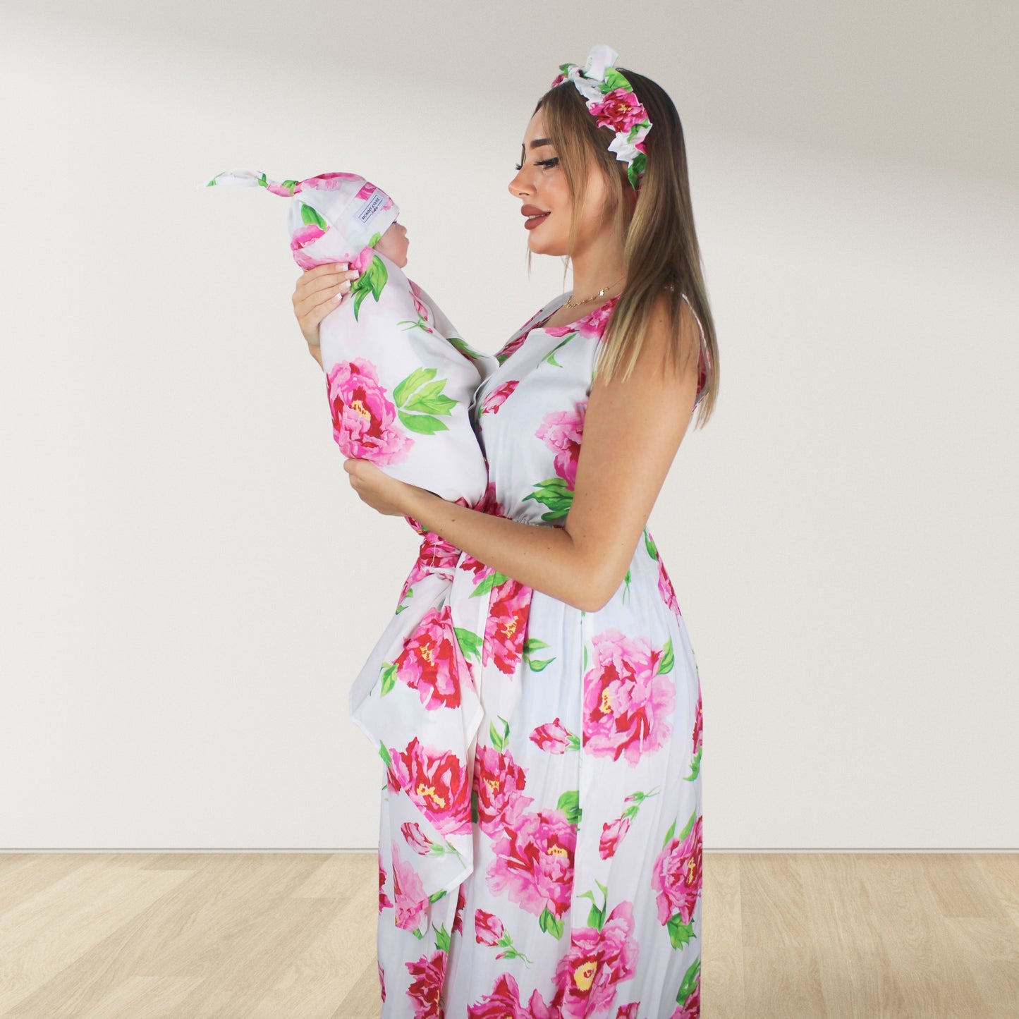 WATER LILLY MOMMY AND ME 5 IN 1 LONG MATERNITY SET