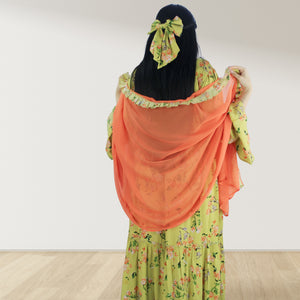 DHABIYA MUSTARD YELLOW  PREMIUM COTTON  LAYERED MATERNITY AND NURSING DRESS WITH ZIPPER
