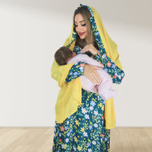 Load image into Gallery viewer, BOHO GREEN ZIP MATERNITY AND NURSING GOWN
