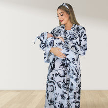 Load image into Gallery viewer, BLACK CURRENT MATERNITY MAXI AND SWADDLE BLANKET  SET
