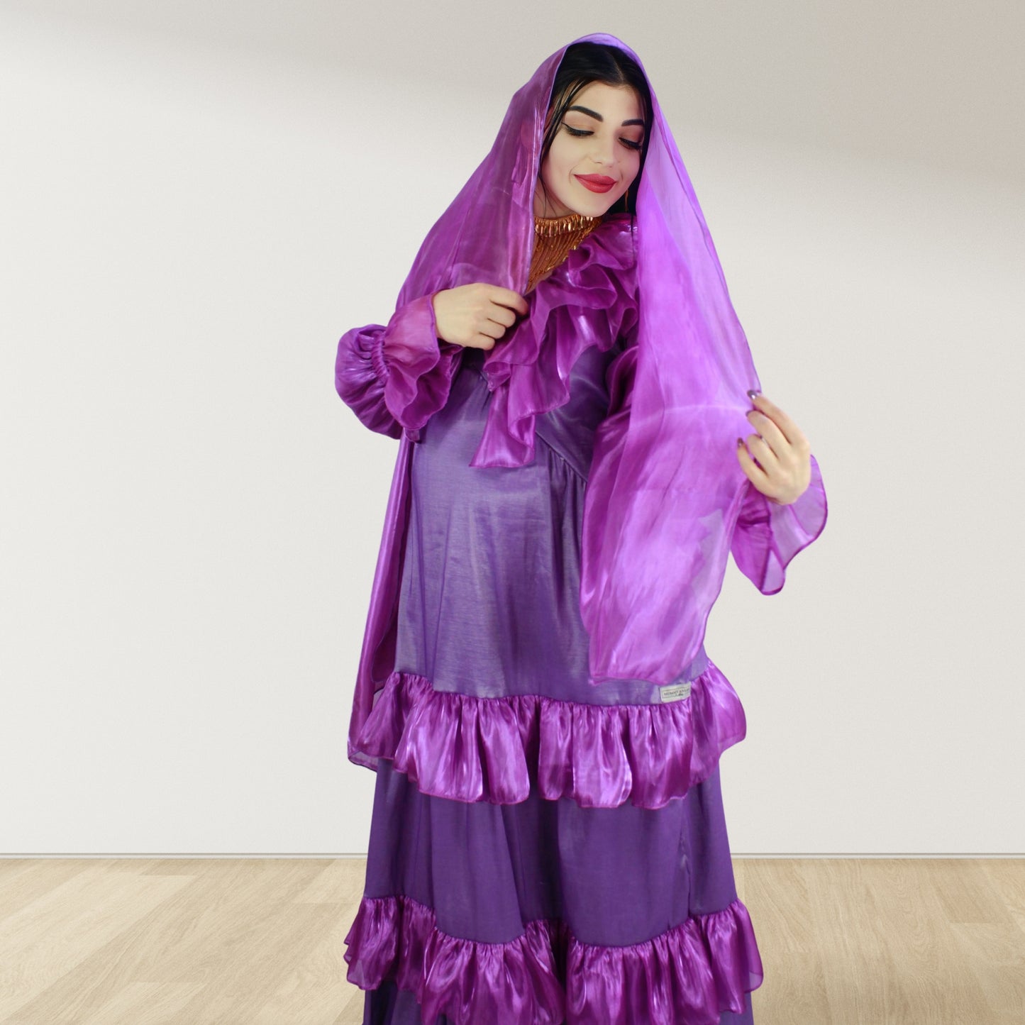 Theheb purple maternity and nursing maxi Eid Edition 25