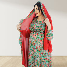 Load image into Gallery viewer, REEM GREEN DOUBLE ZIPPER MATERNITY AND NURSING DRESS
