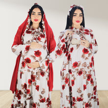 Load image into Gallery viewer, MALIKAT ALWURUD RED LAYERED MATERNITY AND NURSING GOWN
