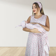 Load image into Gallery viewer, DAISY PINK  MOMMY AND ME 5 IN 1 LONG MATERNITY SET
