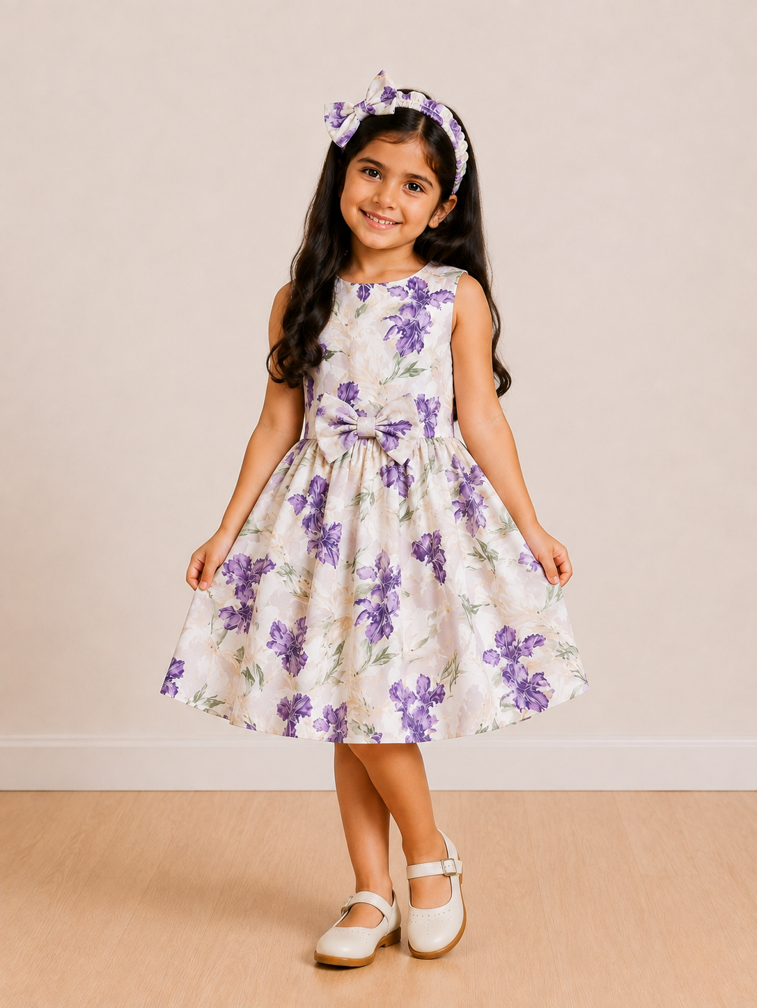 LILAC SPRING TWIRL DRESS