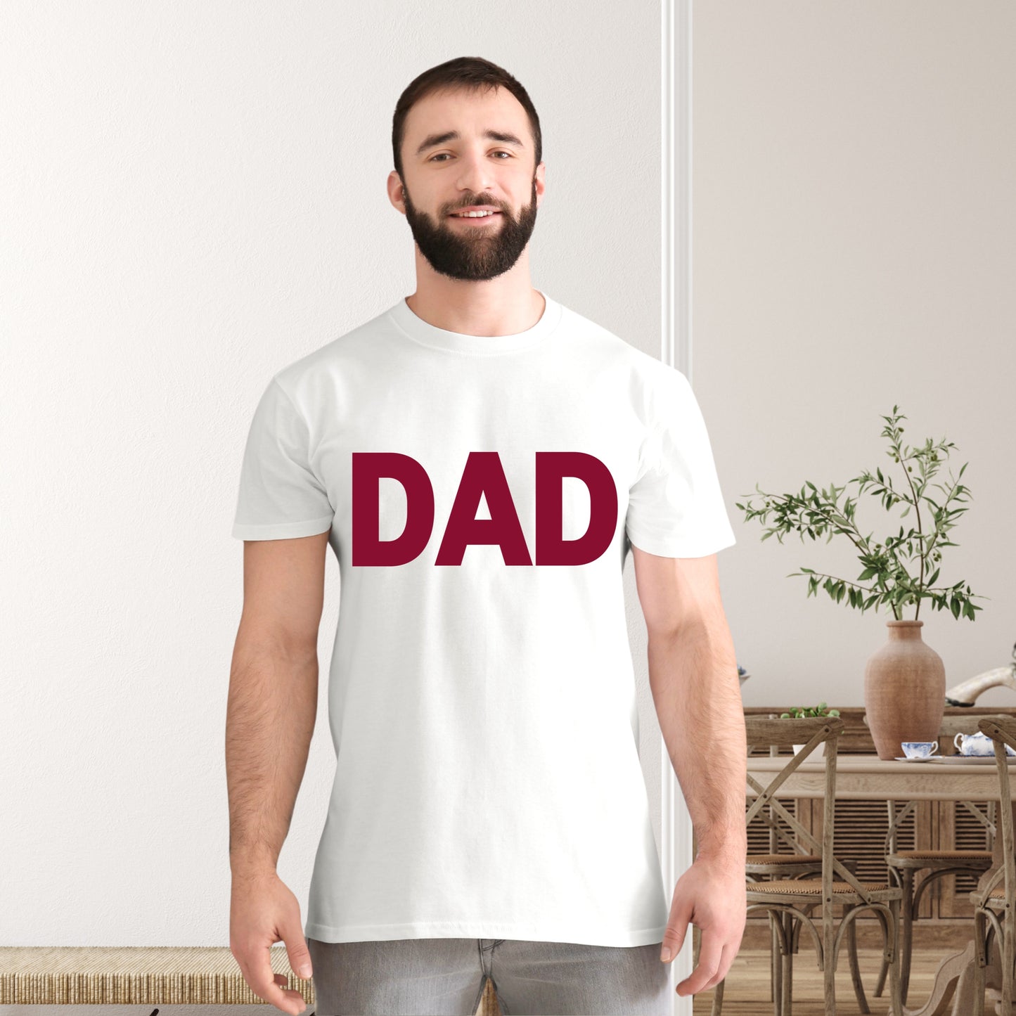 SIGNATURE CRIMSON RED MATCHING DAD T-SHIRT