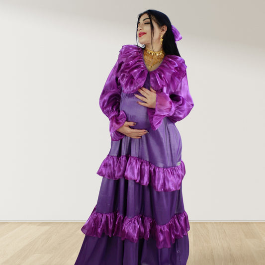 Theheb purple maternity and nursing maxi Eid Edition 25