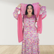 Load image into Gallery viewer, MAITHA VINTAGE PINK DOUBLE LAYERED MATERNITY AND NURSING GOWN WITH ZIPPER
