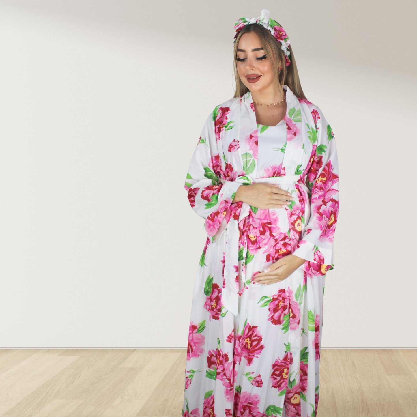 WATER LILLY MOMMY AND ME 5 IN 1 LONG MATERNITY SET