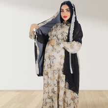 Load image into Gallery viewer, MALIKAT ALWURUD BROWN LAYERED MATERNITY AND NURSING GOWN
