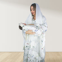 Load image into Gallery viewer, PEARL WHITE BOHO FLORAL  MOMMY AND ME 5 IN 1 LONG MATERNITY SET
