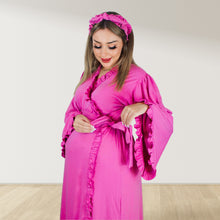 Load image into Gallery viewer, BARBIE PINK SIGNATURE RUFFLED ROBE AND LETTUCE SWADDLE SET
