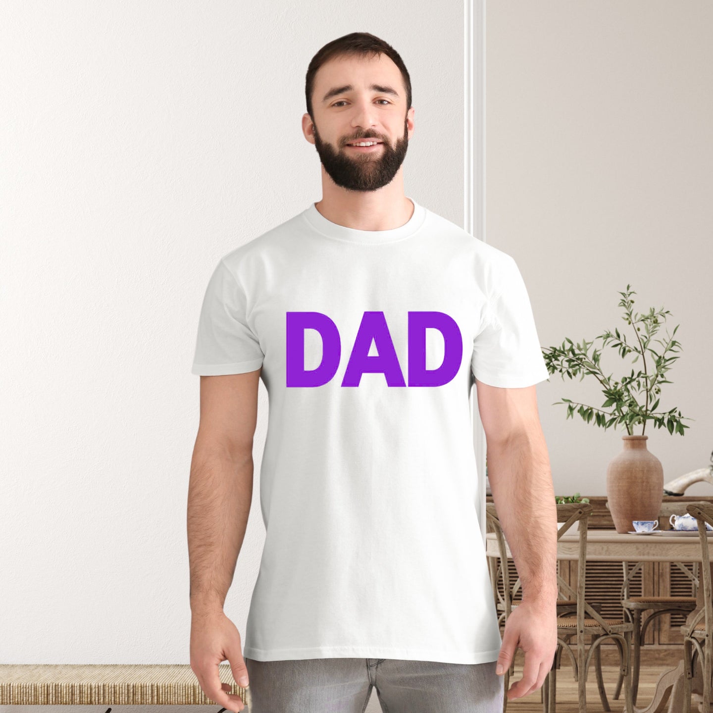 SIGNATURE DEEP PURPLE MATCHING DAD T-SHIRT