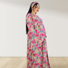 Load image into Gallery viewer, MARYOOM PINK TULIP RUFFLE MATERNITY AND NURSING DRESS WITH ZIPPER
