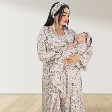 Load image into Gallery viewer, DESERT BABY WHITE BLOSSOM MOMMY AND ME 5 IN 1 LONG MATERNITY SET
