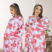 Load image into Gallery viewer, CHERRY RED MATERNITY MAXI AND SWADDLE BLANKET  SET
