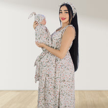 Load image into Gallery viewer, DESERT BABY WHITE BLOSSOM MOMMY AND ME 5 IN 1 LONG MATERNITY SET
