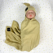 Load image into Gallery viewer, Solid dusty beige muslin organic cotton swaddles
