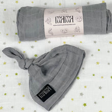 Load image into Gallery viewer, Solid grey muslin organic cotton swaddles
