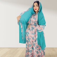 Load image into Gallery viewer, MALIKAT ALWURUD PINK LAYERED MATERNITY AND NURSING GOWN
