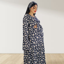 Load image into Gallery viewer, MARYOOM DAISY BLUE RUFFLE MATERNITY AND NURSING DRESS WITH ZIPPER
