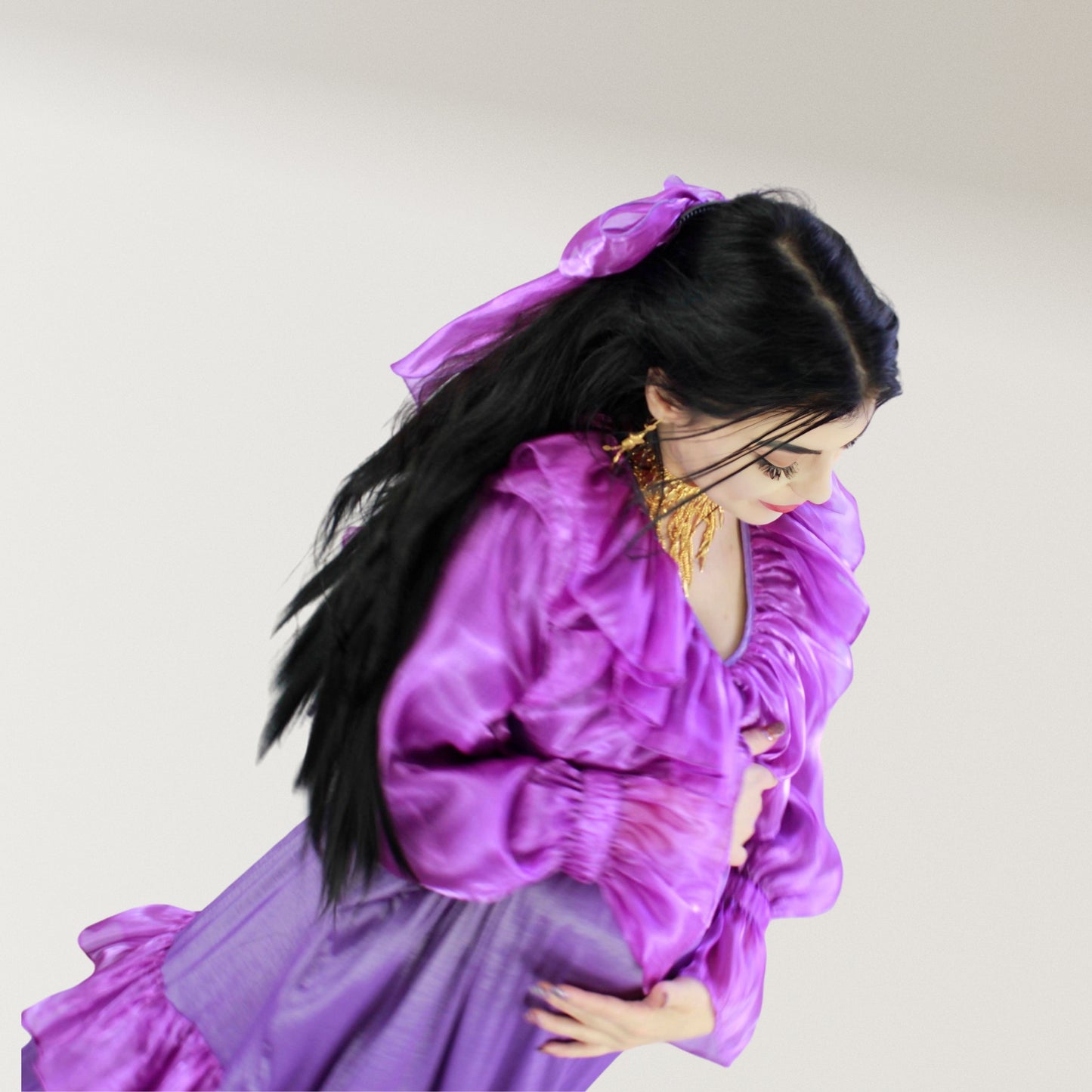 Theheb purple maternity and nursing maxi Eid Edition 25