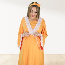 Load image into Gallery viewer, PRETTY IN  TANGY ORANGE  MATERNITY MAXI AND SWADDLE BLANKET  SET
