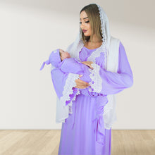 Load image into Gallery viewer, PRETTY IN LILIAC PURPLE MATERNITY MAXI AND SWADDLE BLANKET SET
