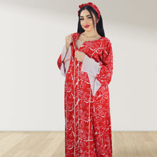 Load image into Gallery viewer, MAHRA RED PREMIUM COTTON TRIMMED  MATERNITY AND NURSING DRESS WITH ZIPPER
