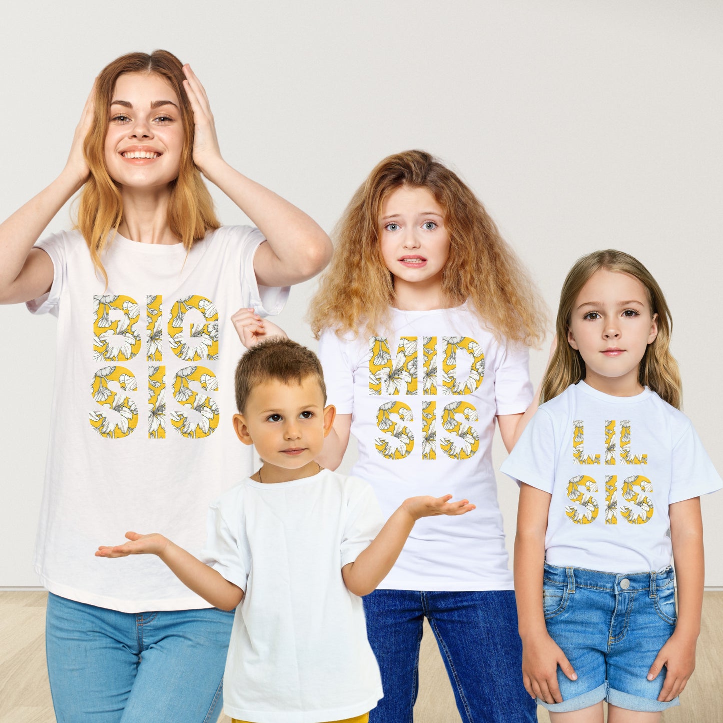 MANGO YELLOW BRO/ BIG SIS MATCHING T-SHIRT