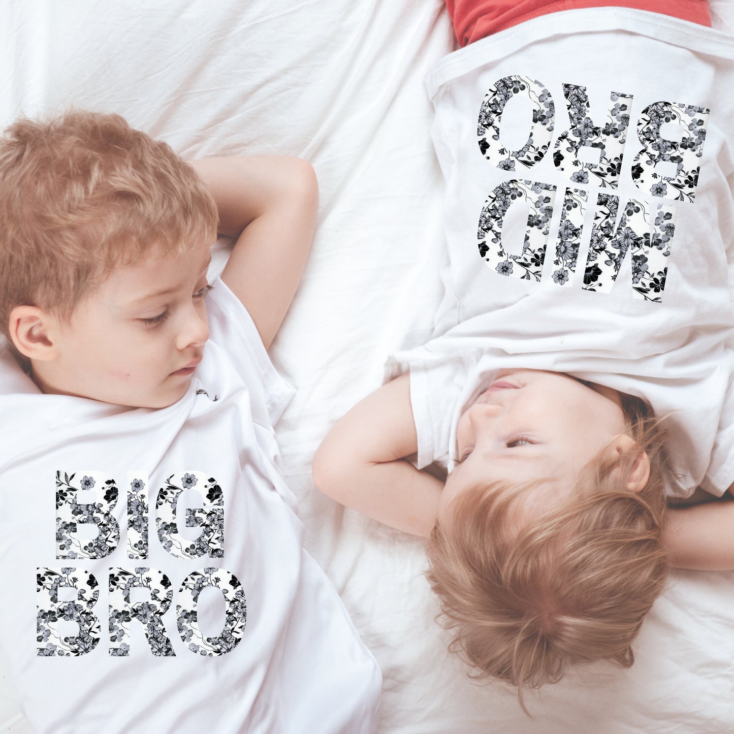 GREY BLOSSOM BRO/ BIG SIS MATCHING T-SHIRT