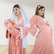 Load image into Gallery viewer, PRETTY IN PEACH MATERNITY MAXI AND SWADDLE BLANKET  SET
