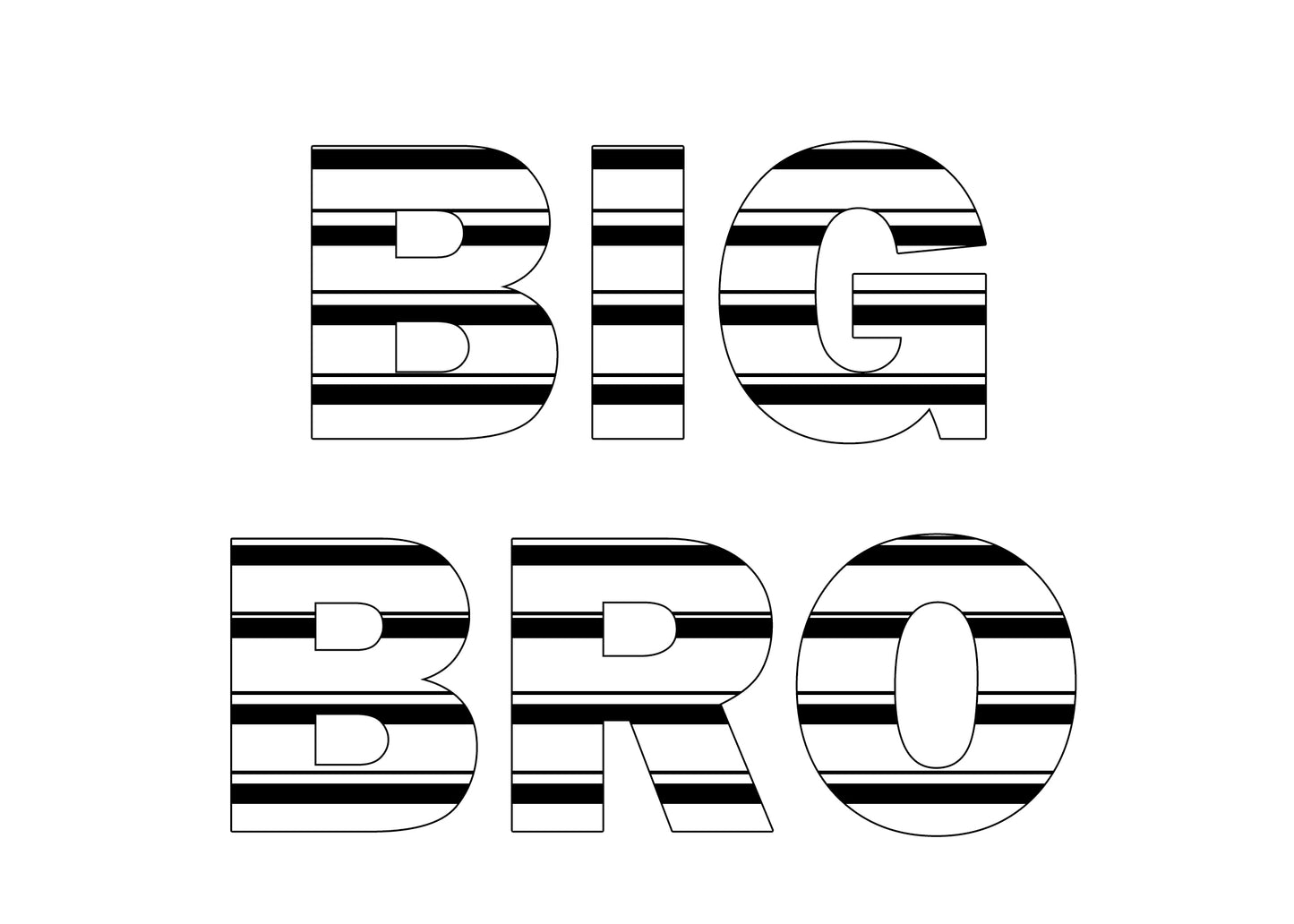 B&W STRIPES BIG BRO / BIG SIS MATCHING T-SHIRT - mommyandmearabia