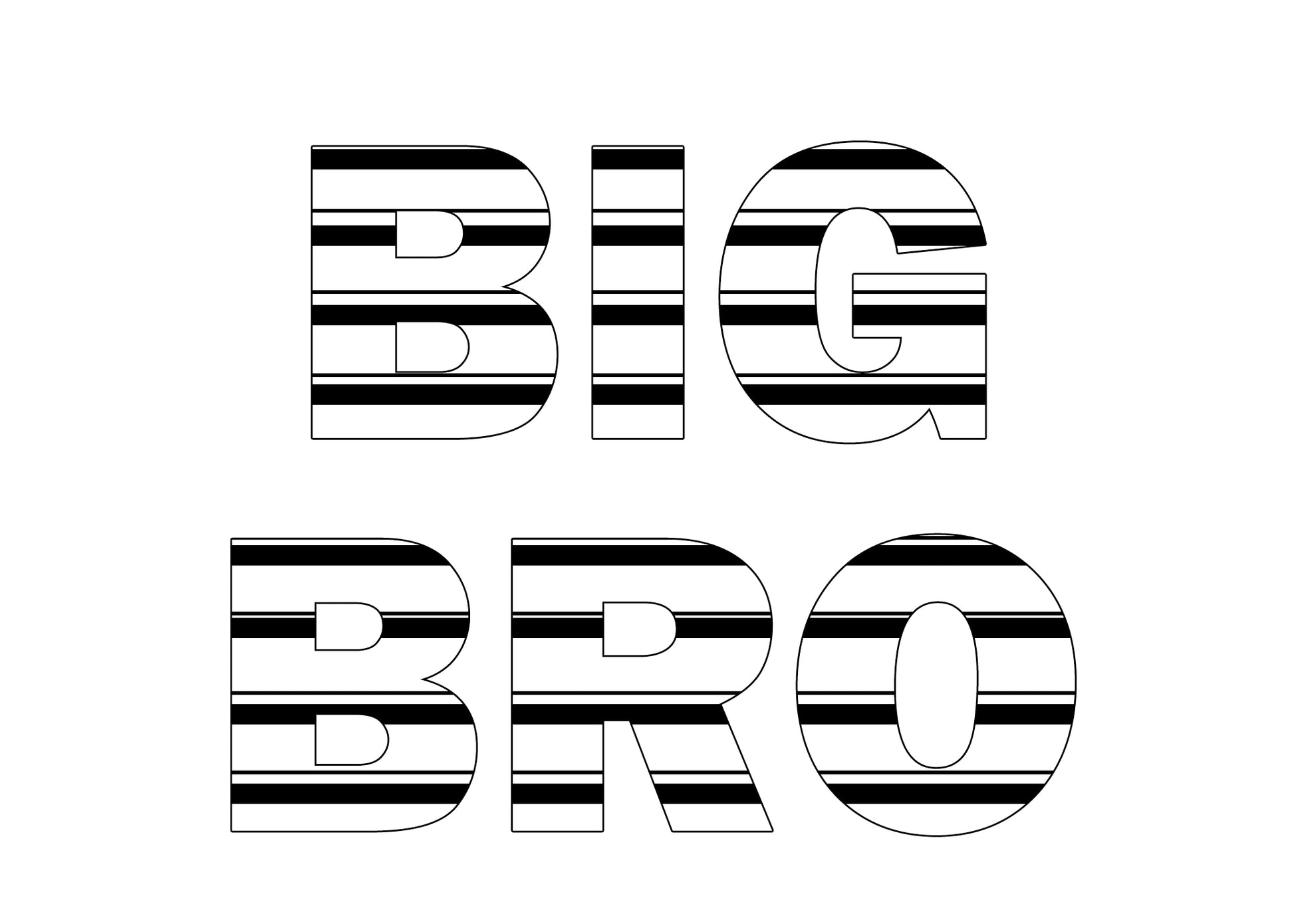 B&W STRIPES BIG BRO / BIG SIS MATCHING T-SHIRT - mommyandmearabia