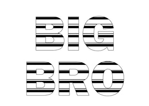 B&W STRIPES BIG BRO / BIG SIS MATCHING T-SHIRT - mommyandmearabia