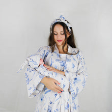 Load image into Gallery viewer, SAND BEIGE WILD FLOWER MOMMY AND ME 5 IN 1 LONG MATERNITY SET
