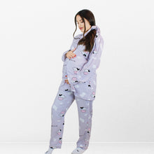 Load image into Gallery viewer, MILKY MAMA MATERNITY AND NURSING LONG PYJAMA SET WITH SWADDLE SET
