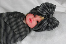 Load image into Gallery viewer, Shades of stone grey cotton stretch swaddle set - mommyandmearabia
