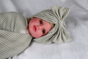 Shades of beige cotton stretch swaddle set - mommyandmearabia