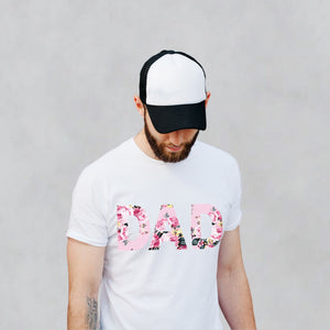 PINK FLORAL MATCHING DAD T-SHIRT - mommyandmearabia