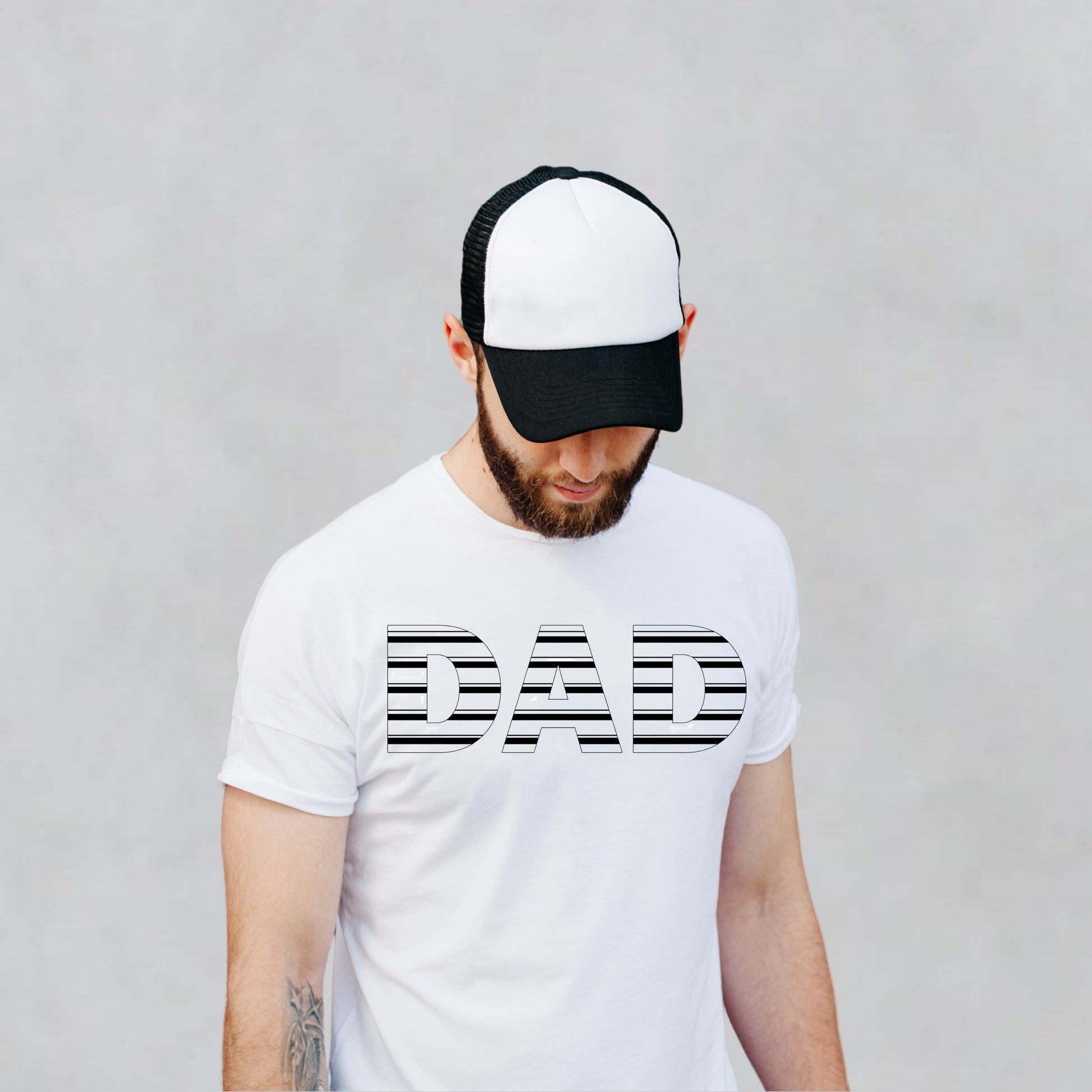 B&W STRIPES MATCHING DAD T-SHIRT - mommyandmearabia