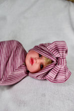 Load image into Gallery viewer, Shades of Purple  cotton stretch swaddle set - mommyandmearabia
