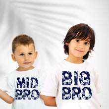 Load image into Gallery viewer, NAVY BLUE FLORAL BIG BRO/BIG SIS MATCHING T-SHIRT
